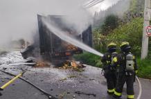 Incendio camión Quito
