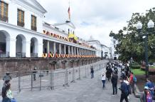 Fachada de plaza Grande, Quito