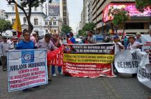 plantón de jubilados