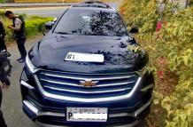 carro con placas robadas en Guayaquil