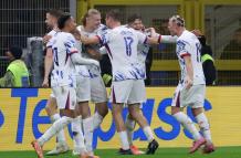 Haaland y Noruega celebrando un gol