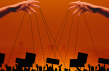 Imagen simbólica de la intromisión política en la justicia y en otros poderes.