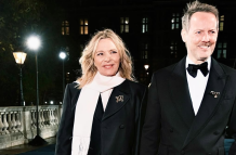 Kim Cattral, actriz, y su cuarto esposo, Russell Thomas, ingeniero de audio