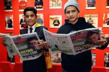 Pol Deportes, Cliver Huamán Sánchez y su hermano Kenny en las instalaciones de Marca.