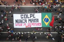 Manifestación contra la amnistía de Jair Bolsonaro