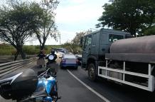siniestro vial en oreja de vía a la costa