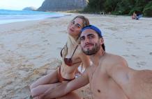 Leonardo Campana y Ariana Altuve en sus vacaciones de 2023.