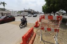 trabajos en avenida Isidro Ayora