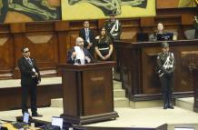 Ante el Pleno de la Asamblea, Godoy repetía frases que también emplean los trolls del Gobierno de Daniel Noboa para hablar del supuesto pacto entre el correísmo y los exfuncionarios de Guillermo Lasso y Lenín Moreno.