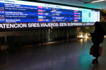 suspension de circulación de trenes