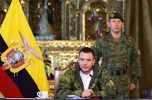 El presidente Daniel Noboa anunció el cobro de una tasa de seguridad a Colombia.