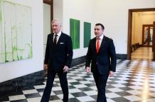 El presidente Daniel Noboa se reunió con el Rey Felipe del Reino de Bélgica.