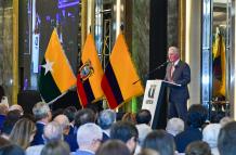 El expresidente de Colombia, Álvaro Uribe, en su reciente visita en Guayaquil.