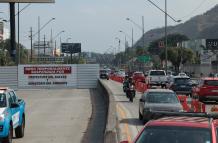 paralización de la obra del paso a desnivel en la avenida del Bombero