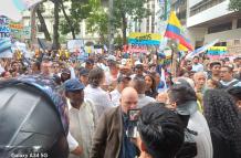 Simpatizantes del alcalde Aquiles Álvarez