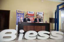 Autoridades del Biess, durante el lanzamiento del programa, el pasado 27 de enero.