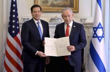 Benjamín Netanyahu documento de adhesión a la Junta de la Paz
