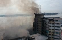 Incendio en el centro de Guayaquil