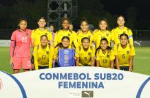 La selección de Ecuador que está en el Sudamericano femenino Sub 20.