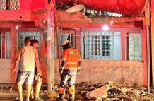 Colapso de vivienda por lluvias en Guayaquil