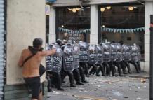 Policía de Argentina manfiestaciones