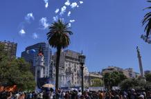 manifestación Argentina reforma laboral