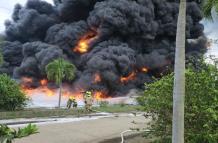 Incendio en refinería de Esmeraldas