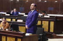 Juan Andrés González, coordinador de bloque de la Revolución Ciudadana, afirma que enfrenta la persecución.