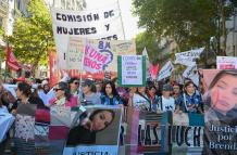 manifestación por el Día Internacional de la Mujer Trabajadora Argentina