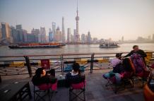 paisaje urbano de Shanghai.