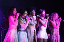 Las integrantes de Kiruba durante el concierto en Guayaquil