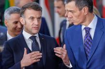 Pedro Sánchez, y el presidente francés Enmanuel Macron