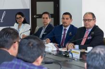 Judicatura.  De derecha a izquierda: Vocales Fabián Fabara, Damián Larco, Alfredo Cuadros y Magaly Ruiz.