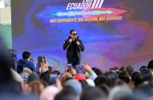 El presidente Daniel Noboa cumplió agenda en el sur de la capital.