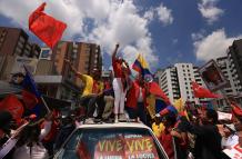 Unidad Popular protagonizó otra manifestación en las afueras del CNE.