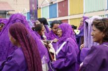 Devotos se preparan en San Andrés para la procesión Jesús del Gran Poder.