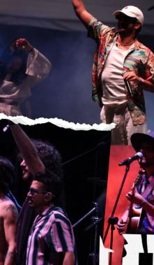 Artistas en el escenario de Saca El Diablo.