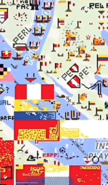 Usuarios colocan banderas de Perú y Colombia en WPlace para marcar territorio digital.
