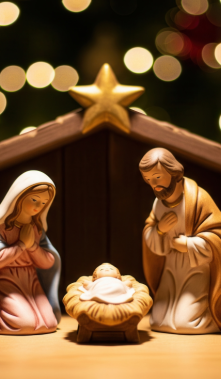 Decoración navideña y espíritu de fe durante los nueve días de la Novena de Navidad.