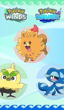 Personajes de Pokémon Winds y Pokémon Waves.