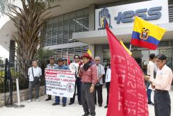 plantón de jubilados