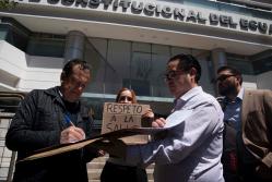 Gustavo Vallejo, del Partido Socialista Ecuatoriano, presentó la acción en la Corte Constitucional.