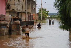 Inundaciones en Balao tras fuerte temporal invernal.