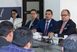 Judicatura. De derecha a izquierda: Vocales Fabián Fabara, Damián Larco, Alfredo Cuadros y Magaly Ruiz.