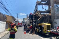 colapso de una vivienda en Tumbaco