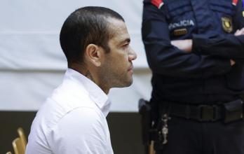 El exjugador brasileño del FC Barcelona Dani Alves, durante el juicio por la violación de una mujer