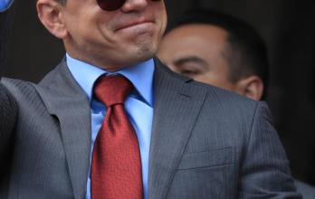 Daniel Noboa en su primera aparición en Carondelet