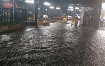 Las instalaciones de Guayarte, en los alrededores del Malecón del Salado, también se vieron inundadas.