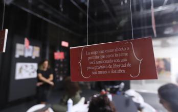Resistencia, exposición de arte y activismo feminista en Guayaquil. Febrero 2020. Foto: Valentina Encalada.