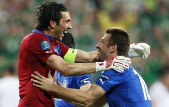 Gianluigi Buffon y Antonio Cassano